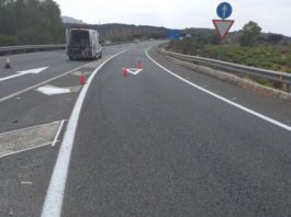 La Consejería de Fomento inicia el repintado de los 26 kilómetros de la autovía A-92M