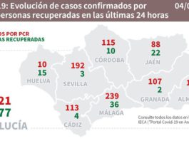 Datos Covid19 en Andalucía y Málaga del 4 de septiembre