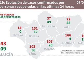 Datos Covid19 en Andalucía y Málaga del 8 de septiembre