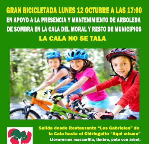 Gran BICICLETADA el lunes 12 de Octubre en La Cala del Moral