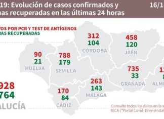 Datos Covid19 del 16 de octubre en Málaga y Andalucía