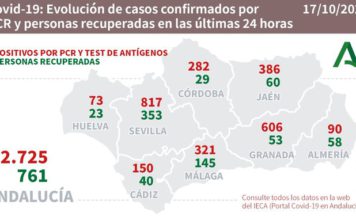Información sobre Covid19 en Andalucía del 17 de octubre
