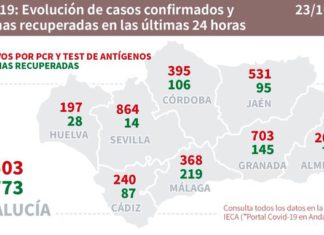 Datos Covid19 en Andalucía del 23 de octubre