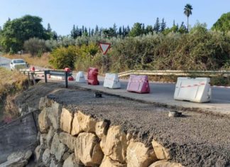 La Diputación invierte 48.000 euros en el arreglo de la carretera de Villafranco del Guadalhorce