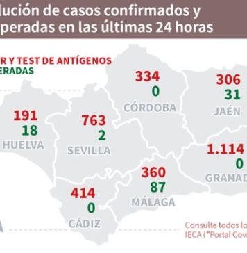 Datos Covid19 en Andalucía del 8 de noviembre