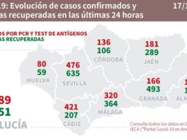 Datos Covid 19 en Andalucía del 17 de noviembre