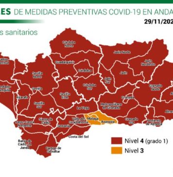 Datos Covid 19 del 29 de noviembre en Andalucía