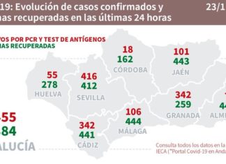 Datos Covid19 en Andalucía del 23 de noviembre