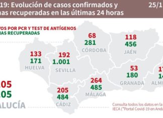 Datos Covid19 del 25 de noviembre en Andalucía