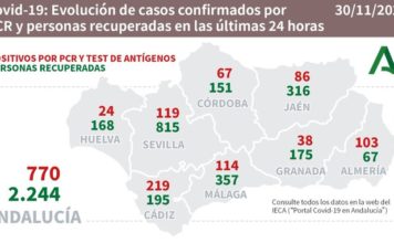 Información sobre Covid19 en Andalucía del 30 de noviembre