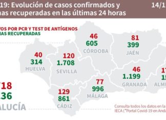 Datos Covid19 en Andalucía del 14 de diciembre