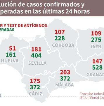 Datos Covid19 en Andalucía del 24 de diciembre