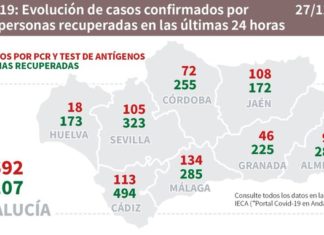 Datos Covid19 en Andalucía del 27 de diciembre