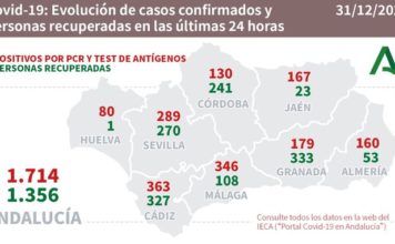 Datos Covid19 en Andalucía del 31 de diciembre