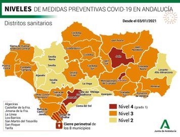 Datos Covid19 en Andalucía del 3 de Diciembre