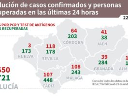 Información sobre Vacunación y Datos Covid19 en Andalucía del 22 de febrero de 2021