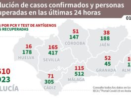 Información sobre Vacunación y Datos Covid19 en Andalucía del 1 de marzo de 2021