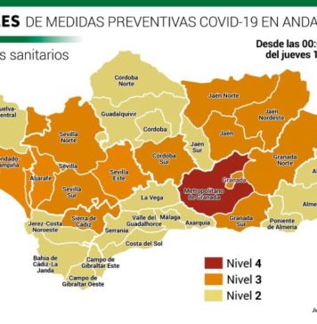 Covid19 en Andalucía: Así queda el Mapa de Niveles a 13 de Mayo