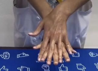 Profesionales del Hospital Virgen de la Victoria participan en un video para promocionar la cultura de higiene de manos