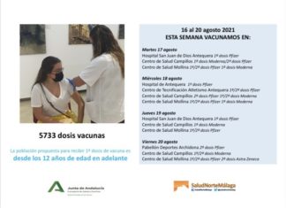 Vacunas sin cita previa para nacidos en 2009 o antes, con 12 años cumplidos