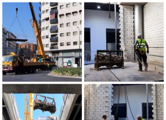Iniciado el traslado de restos arqueológicos de las obras de Metro de Málaga a su ubicación final