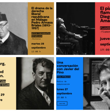 Antonio Soler, Diego Amador, Fernando Arcas y Javier del Pino inauguran la programación de otoño en el Centro Cultural La Malagueta