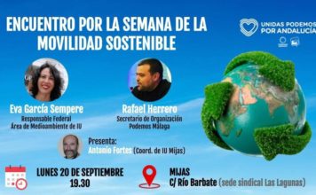 Unidas Podemos organiza un encuentro para reivindicar el impulso a la movilidad sostenible en la Costa del Sol
