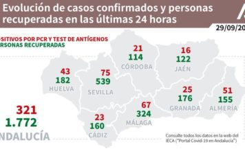 Información Covid19 y vacunas en Andalucía a 29 de septiembre