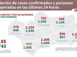 Actualización de datos Covid-19 Vacunas administradas en Andalucía a 28 de enero: