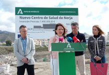 La delegada visita los terrenos del nuevo centro de salud de Nerja, que duplicará sus consultas
