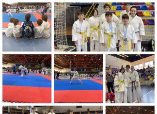 Los karatecas de El Pinar exhiben talento en su puesta de largo oficial en un encuentro con medio millar de competidores malagueños