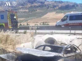 El CBP interviene en un accidente de tráfico en Cañete la Real