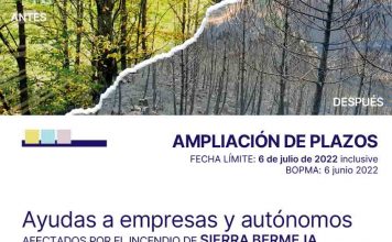 La Diputación amplía hasta el 6 de julio el plazo para solicitar ayudas para los afectados por el incendio de Sierra Bermeja