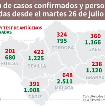 Actualización de datos Covid-19 de 29 de julio de 2022