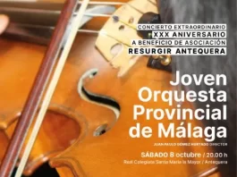 La JOPMA ofrecerá un concierto en la Real Colegiata de Antequera para celebrar los treinta años de la Asociación Resurgir