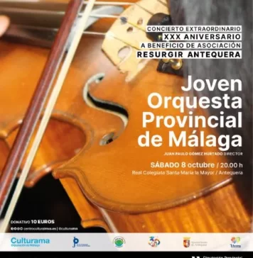 La JOPMA ofrecerá un concierto en la Real Colegiata de Antequera para celebrar los treinta años de la Asociación Resurgir