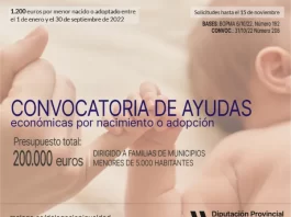 Más de 160 familias de la provincia podrán beneficiarse de una nueva convocatoria de ayudas del ‘cheque bebé’