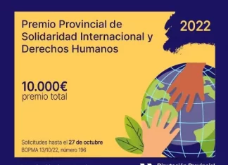 La Diputación publica la convocatoria 2022 del Premio Provincial de Solidaridad Internacional y Derechos Humanos dotado con 10.000 euros