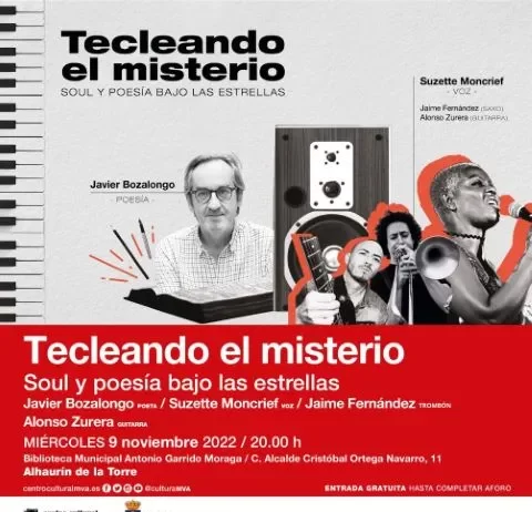 El ciclo ‘Soul y poesía bajo las estrellas’ del Centro del 27 llega a Alhaurín de la Torre con el poeta Javier Bozalongo y la cantante Suzette Moncrief