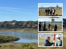 La Diputación concluye la reforestación del entorno del pantano de La Viñuela con la plantación de 41.000 árboles y arbustos