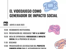 Malaga acogerá la jornada ‘El Videojuego Como Generador de Impacto Social’ el próximo 6 de julio