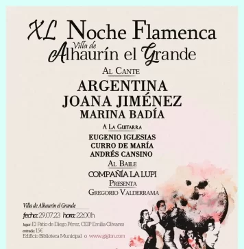 Alhaurín el Grande presenta en Málaga su XL Noche Flamenca como referente de los festivales en la provincia.