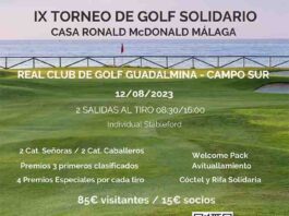9º Torneo de Golf Solidario de la Casa Ronald McDonald de Málaga.