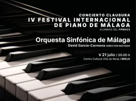 El concierto de clausura del IV Festival Internacional de Piano de Málaga se celebrará en Nerja con el apoyo de la Diputación
