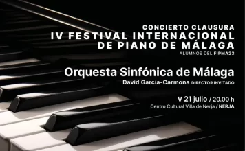 El concierto de clausura del IV Festival Internacional de Piano de Málaga se celebrará en Nerja con el apoyo de la Diputación