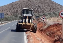 La Diputación invierte 390.000 euros en la mejora de la carretera entre Los Carvajales y Alameda