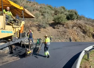 La Diputación última el arreglo de la carretera entre Moclinejo y Almáchar con una inversión de 358.000 euros