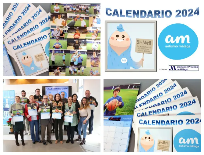 La Diputación impulsa la labor de la Asociación Autismo Málaga con la impresión de 600 calendarios solidarios