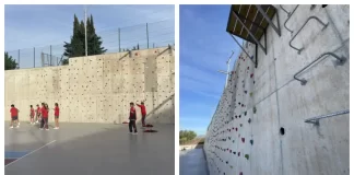 El Pinar inaugura el equipamiento estudiantil de escalada más completo de Málaga en el ámbito de un centro docente