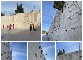 El Pinar inaugura el equipamiento estudiantil de escalada más completo de Málaga en el ámbito de un centro docente